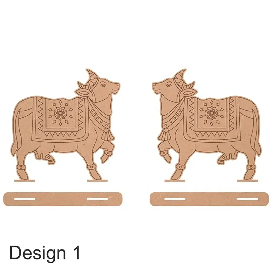 Pichwai Cow With Stand Cutout