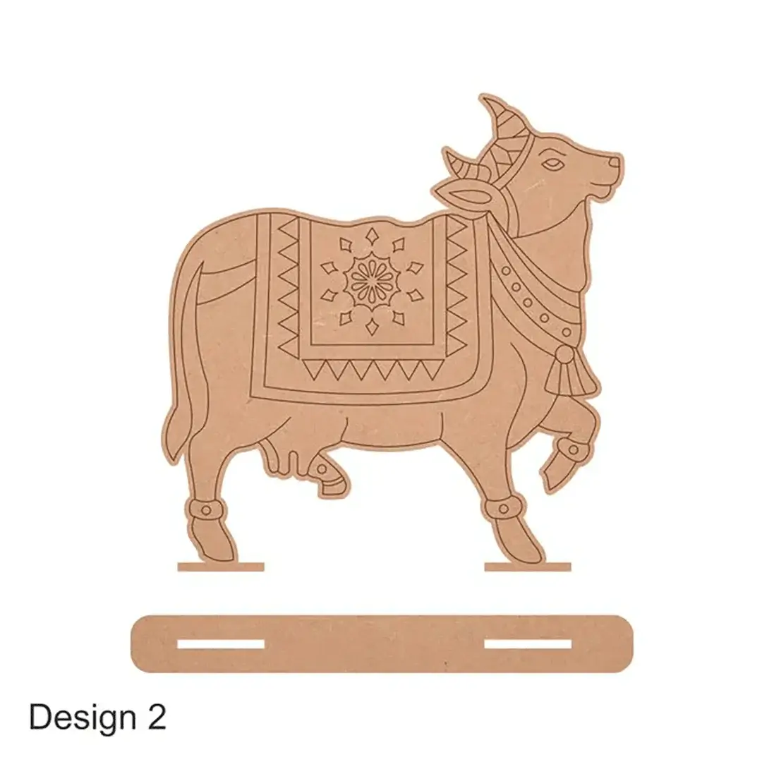 Pichwai Cow With Stand Cutout