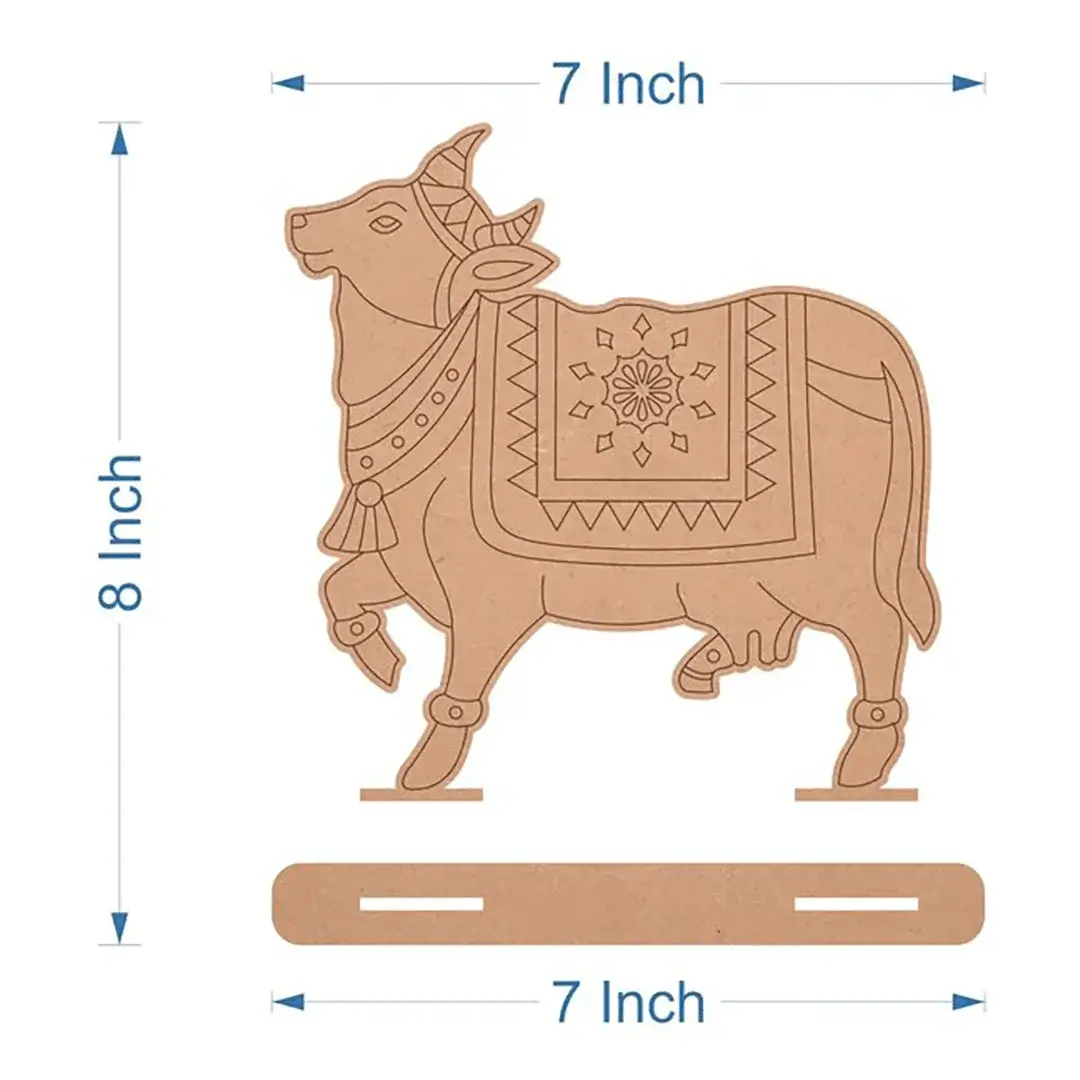 Pichwai Cow With Stand Cutout