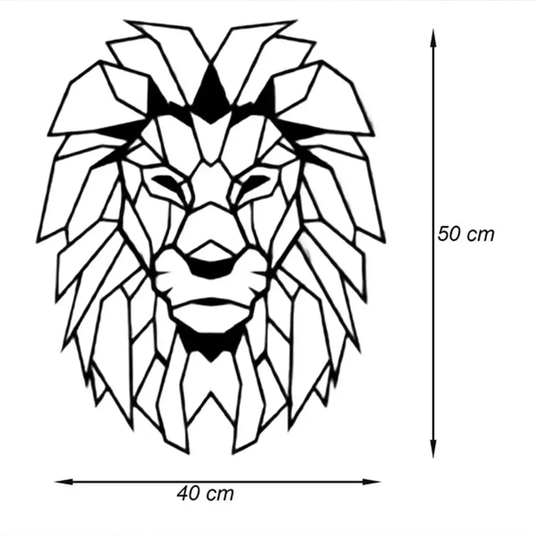Beautiful Lion Face Design Metal Wall Art