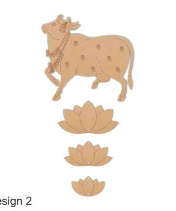 MDF Pichwai Cow Cutout Base