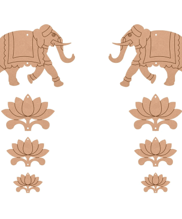 Pichwai Elephant Cutout Base