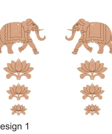 Pichwai Elephant Cutout Base