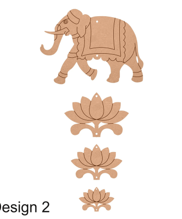Pichwai Elephant Cutout Base