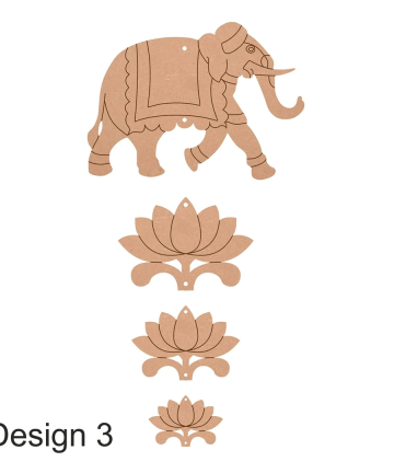Pichwai Elephant Cutout Base