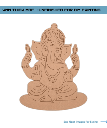Ganesh Ji MDF Pre-Marked Cutout