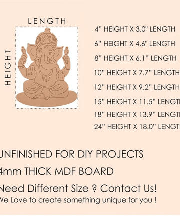 Ganesh Ji MDF Pre-Marked Cutout