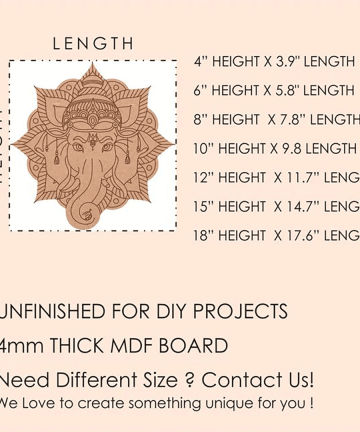 Ganesh Ji Pre-Marked Cutout