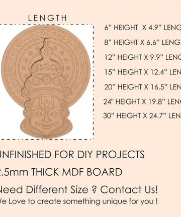 Pre Marked Kathakali face