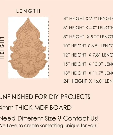 MDF Durga Ma Cutouts