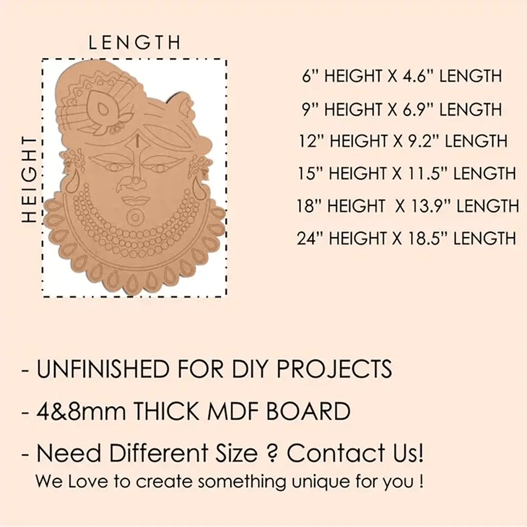 Shreenath ji cutout with Marking