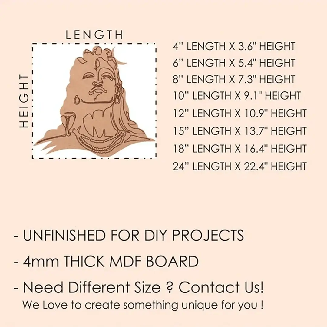 Shiva Pre-Marked Cutout Shiva Pre-Marked Cutout