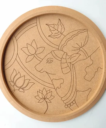 MDF Pre Marked Cow Round