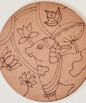 MDF Pre Marked Cow Round