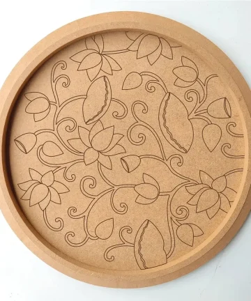 MDF Pre Marked Round Lotus