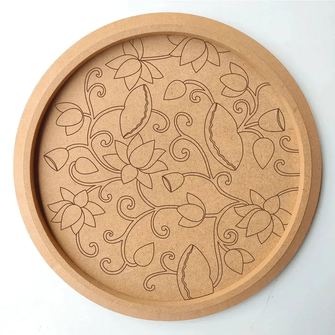 MDF Pre Marked Round Lotus MDF Pre Marked Round Lotus