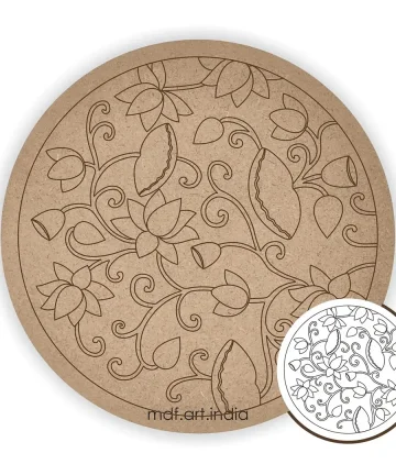 MDF Pre Marked Round Lotus