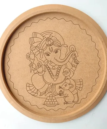 MDF Pre Marked ganesha Round