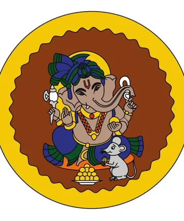 MDF Pre Marked ganesha Round