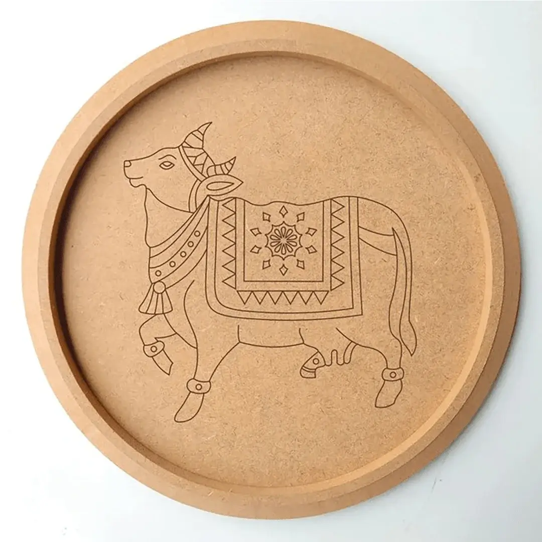 MDF Pre Marked Round Cow