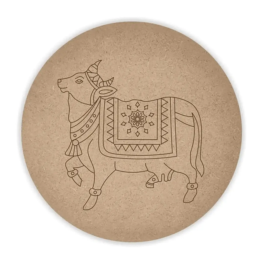 MDF Pre Marked Round Cow