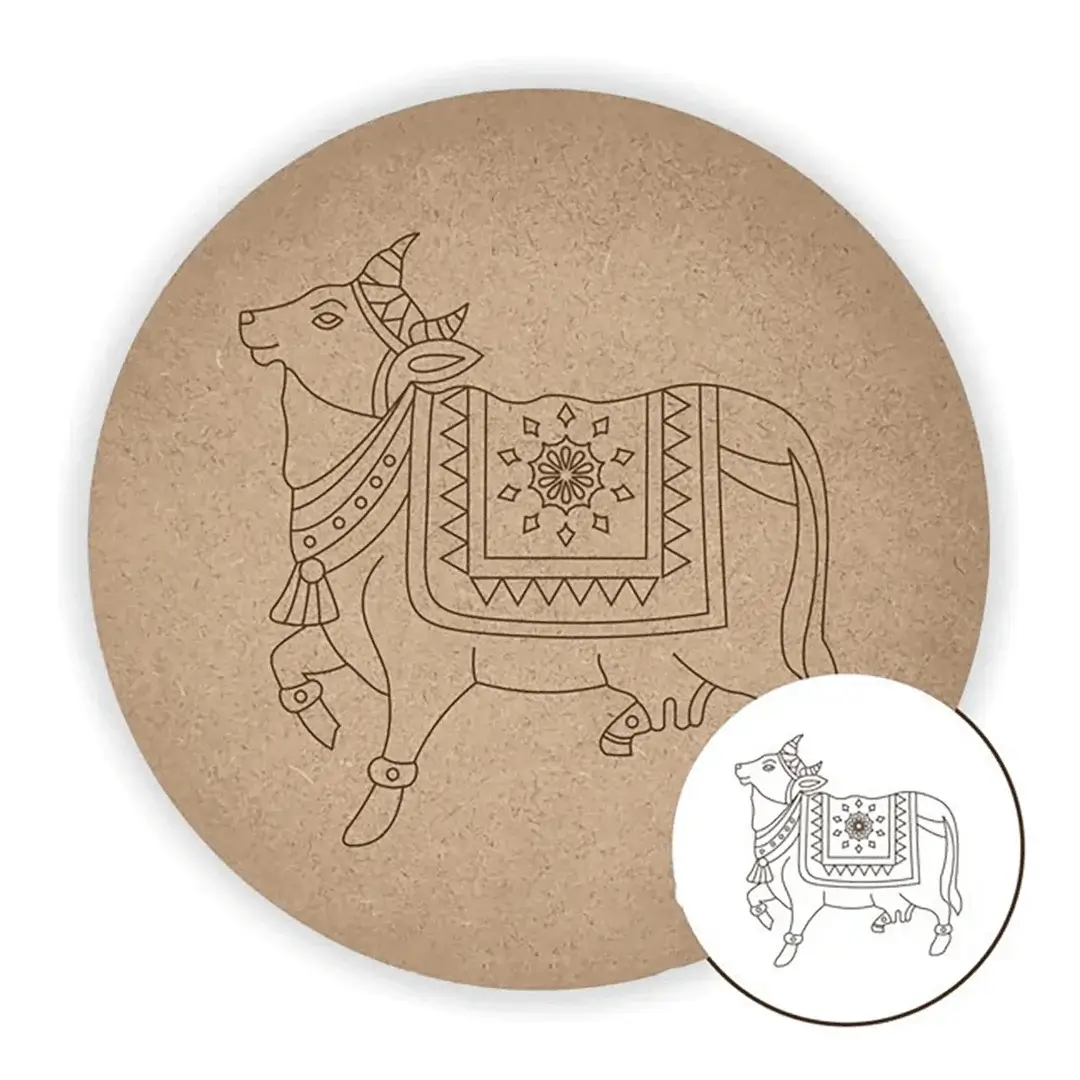MDF Pre Marked Round Cow