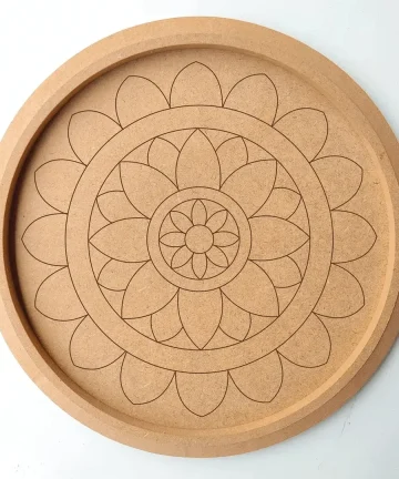 MDF Pre Marked Round Mandala