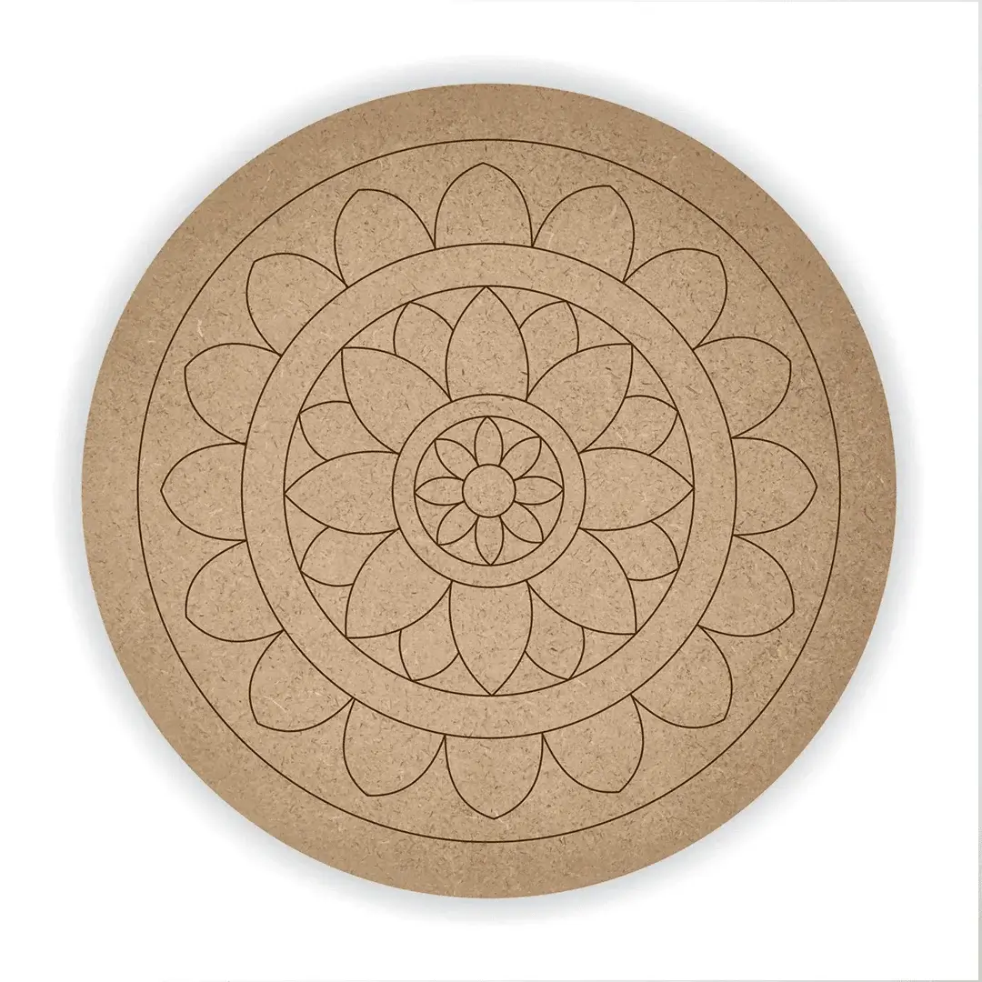 PRB11(2) MDF Pre Marked Round Mandala
