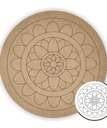 MDF Pre Marked Round Mandala