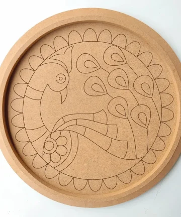 MDF Pre Marked Round Peacock