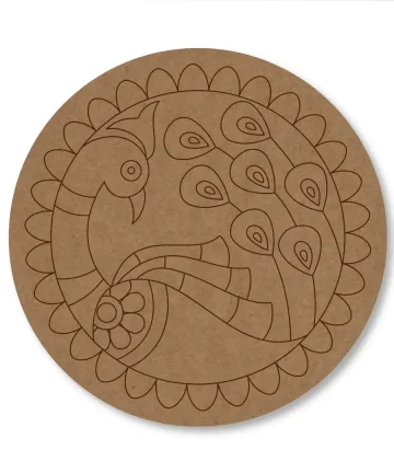 MDF Pre Marked Round Peacock