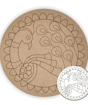 MDF Pre Marked Round Peacock