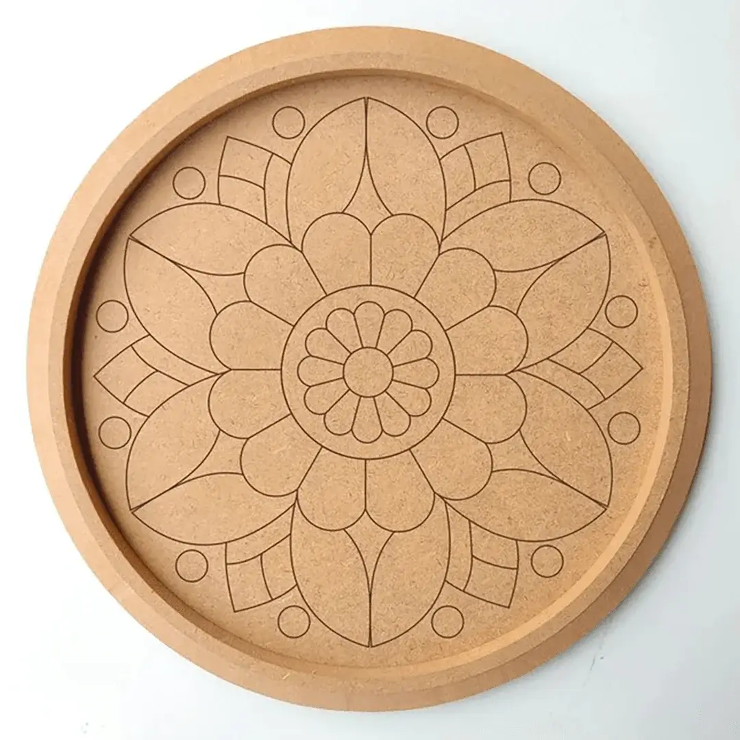 MDF Pre Marked Round Mandala