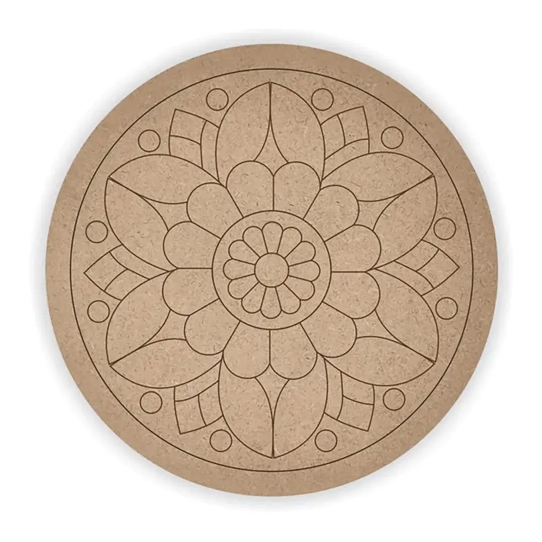 MDF Pre Marked Round Mandala