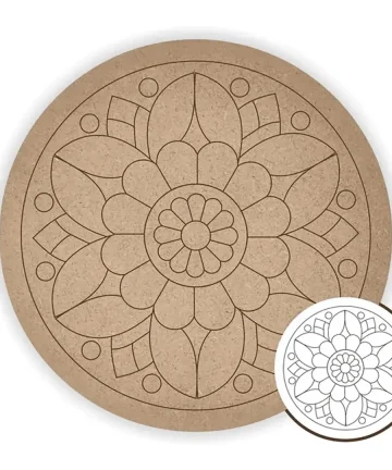 MDF Pre Marked Round Mandala