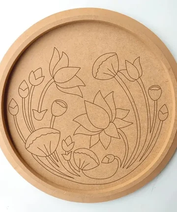 MDF Pre Marked Round Lotus