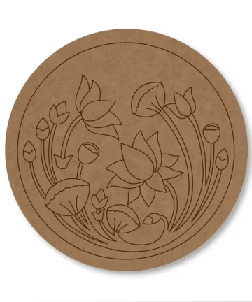 MDF Pre Marked Round Lotus