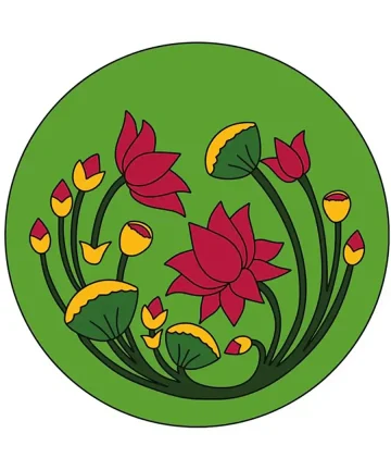 MDF Pre Marked Round Lotus