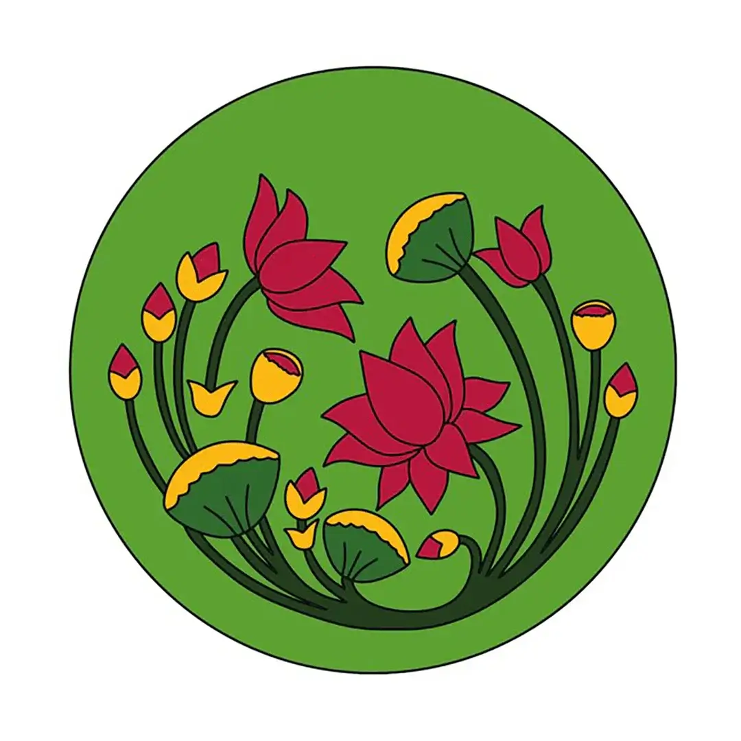 MDF Pre Marked Round Lotus