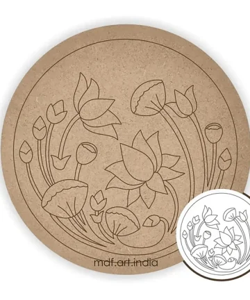 MDF Pre Marked Round Lotus