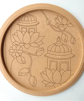 MDF Pre Marked Temple with Lotus Round