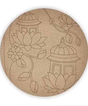 MDF Pre Marked Temple with Lotus Round