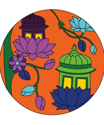 MDF Pre Marked Temple with Lotus Round