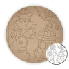 MDF Pre Marked Temple with Lotus Round