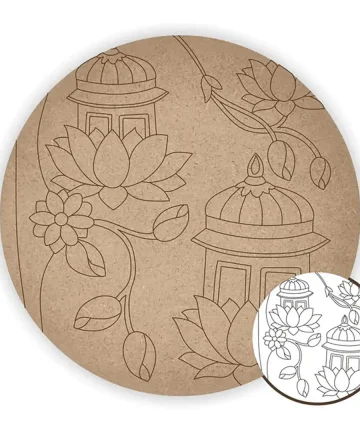 MDF Pre Marked Temple with Lotus Round