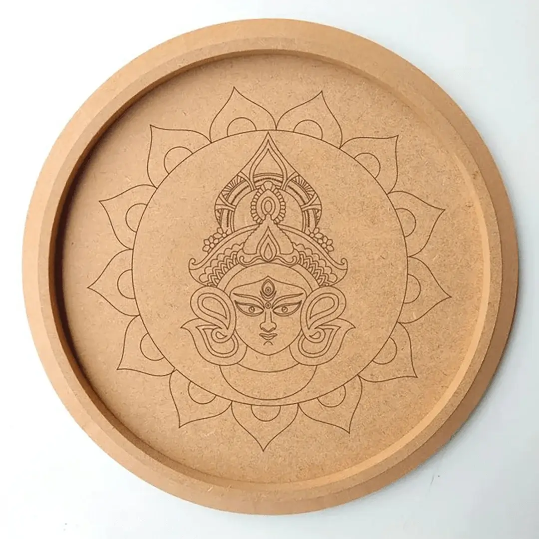 MDF Pre Marked Round Durgamaa