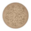 MDF Pre Marked Round Flower with Bird