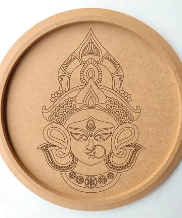 MDF Pre Marked Round DurgaMa