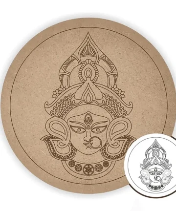 MDF Pre Marked Round DurgaMa