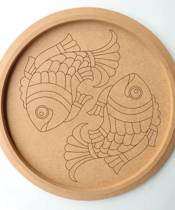 MDF Pre Marked Round Fishes